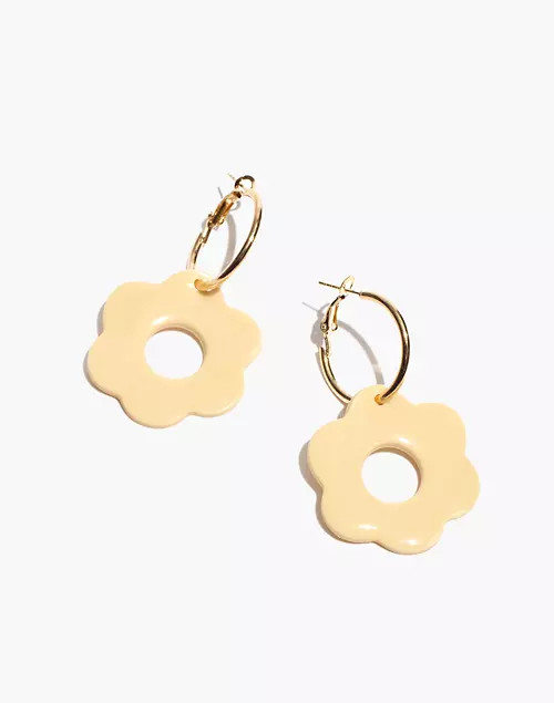 Abcrete & Co. Daisy Charm Hoop Earrings | Madewell