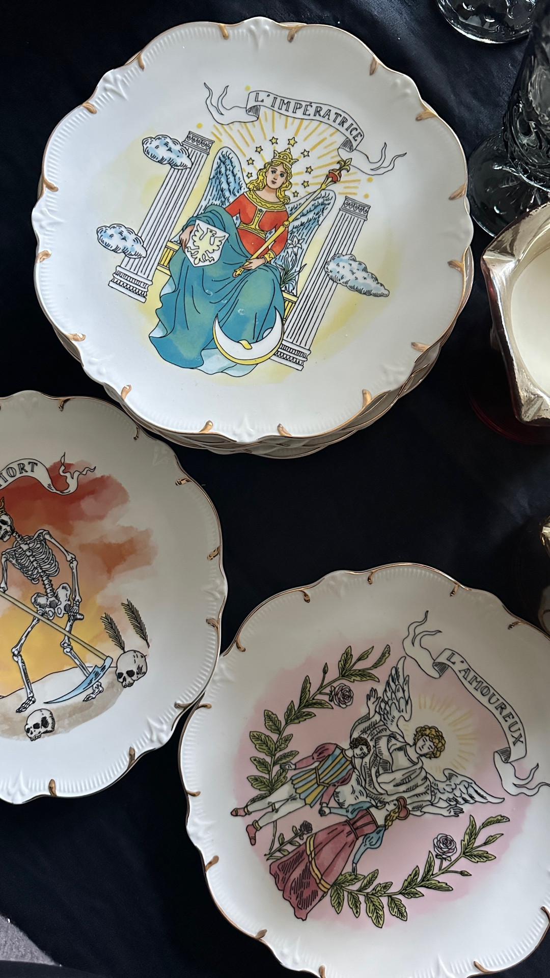 These tarot plates are perfect for a subtle Halloween table setting. Desert plates - small plates - table setting - fall decor - thanksgiving tablescape 

#LTKHoliday #LTKHalloween #LTKStyleTip