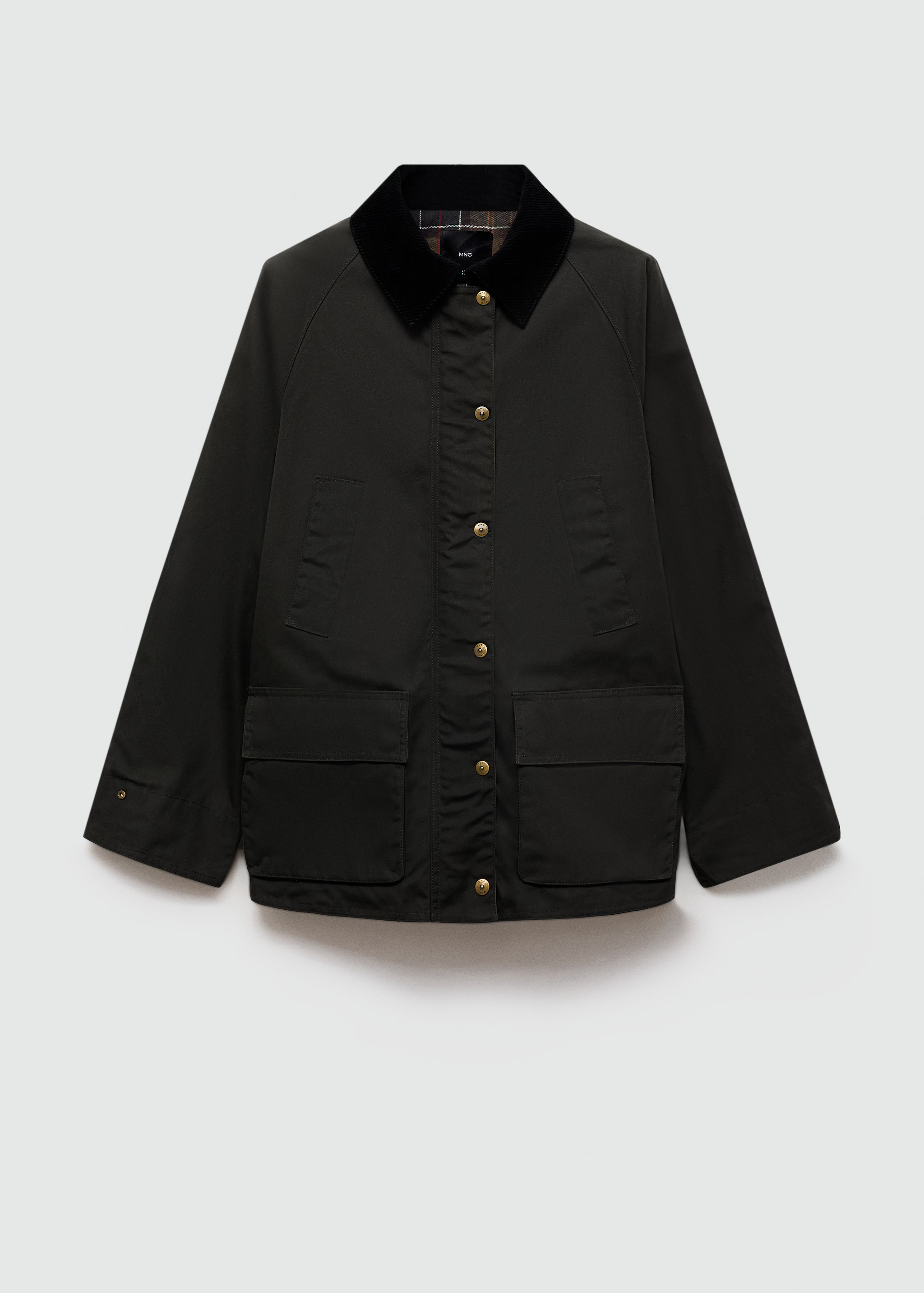 Waxed-effect short parka - Women | MANGO USA | Mango (US/MX/AU)