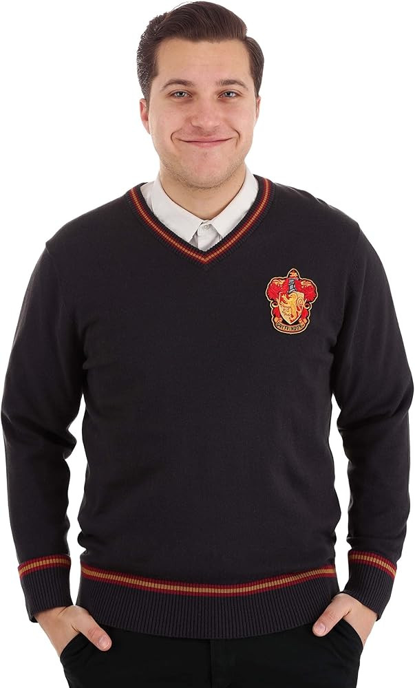 Adult Harry Potter Gryffindor Uniform Sweater with Official Patch | Amazon (US)
