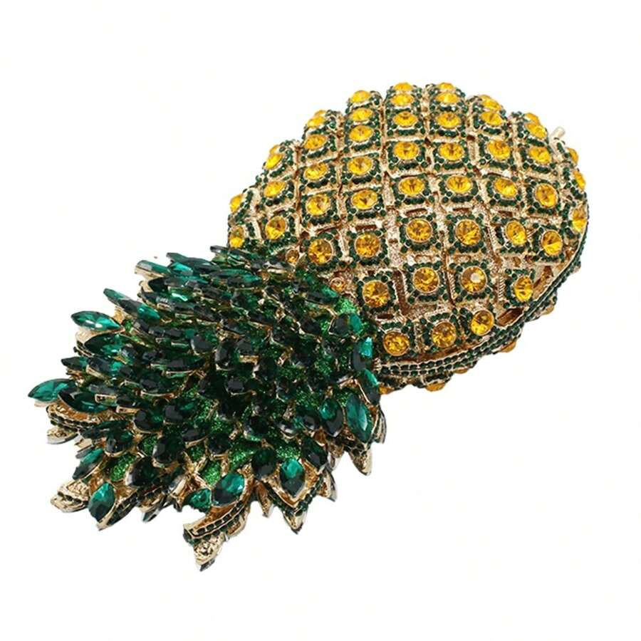 Pineapple Shape Rhinestone Clutch Diamond Evening Bag Shining Crystal Purse For Cocktail Party Pr... | SHEIN