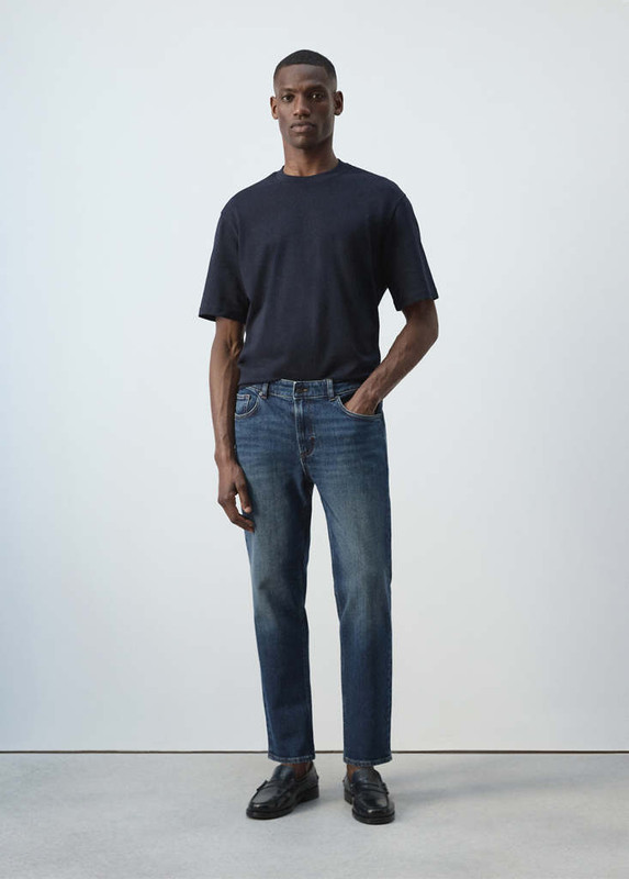Dark blue Jan slim-fit jeans