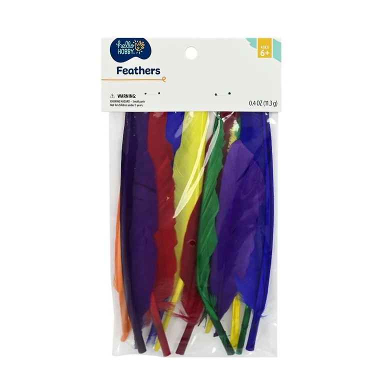 Hello Hobby Multicolor Goose Feathers, 4.75" x 0.52" x 8.75", 1 Pack | Walmart (US)
