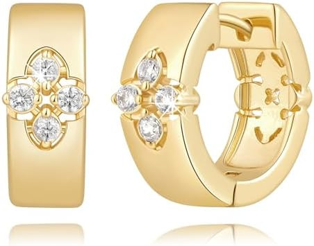 KKR 14K Gold Earrings for Women Gold Hoop Earrings for Women Hoops Earring for Womens Hoops Delic... | Amazon (US)