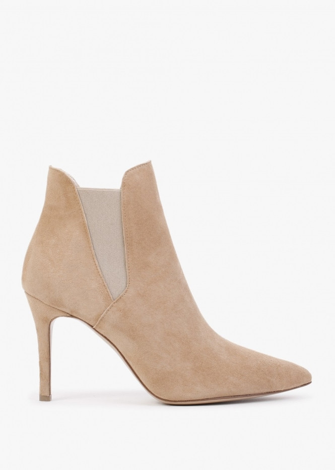 Adril Beige Suede Ankle Boots | Daniel Footwear (UK)