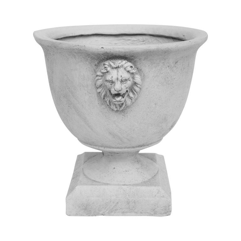 Andrea Chalice Garden Lightweight Concrete Urn Planter, Antique White | Walmart (US)