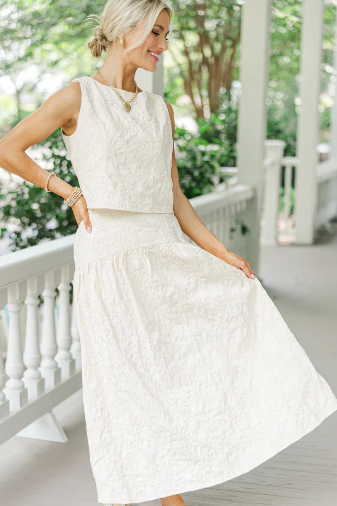 Yours Truly Cream Eyelet Set | The Mint Julep Boutique