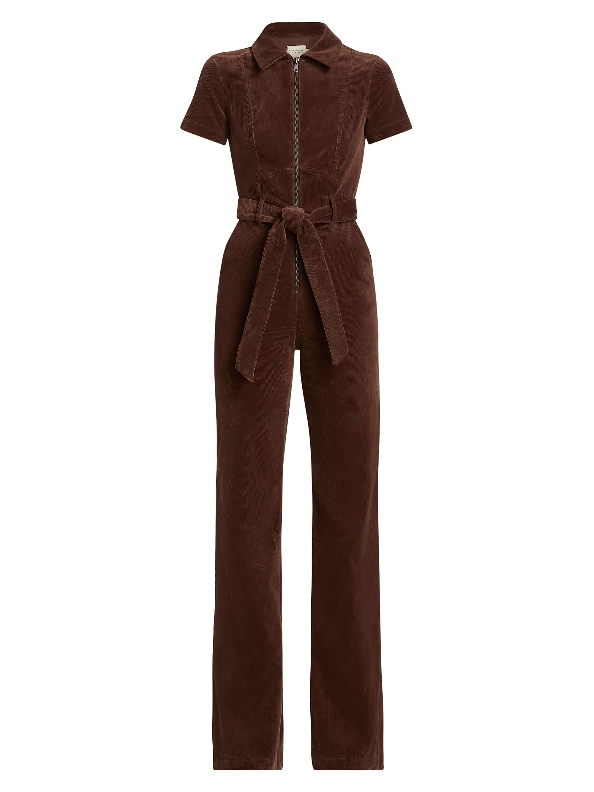 Alice + Olivia Gorgeous Corduroy Wide-Leg Jumpsuit | Saks Fifth Avenue | Saks Fifth Avenue