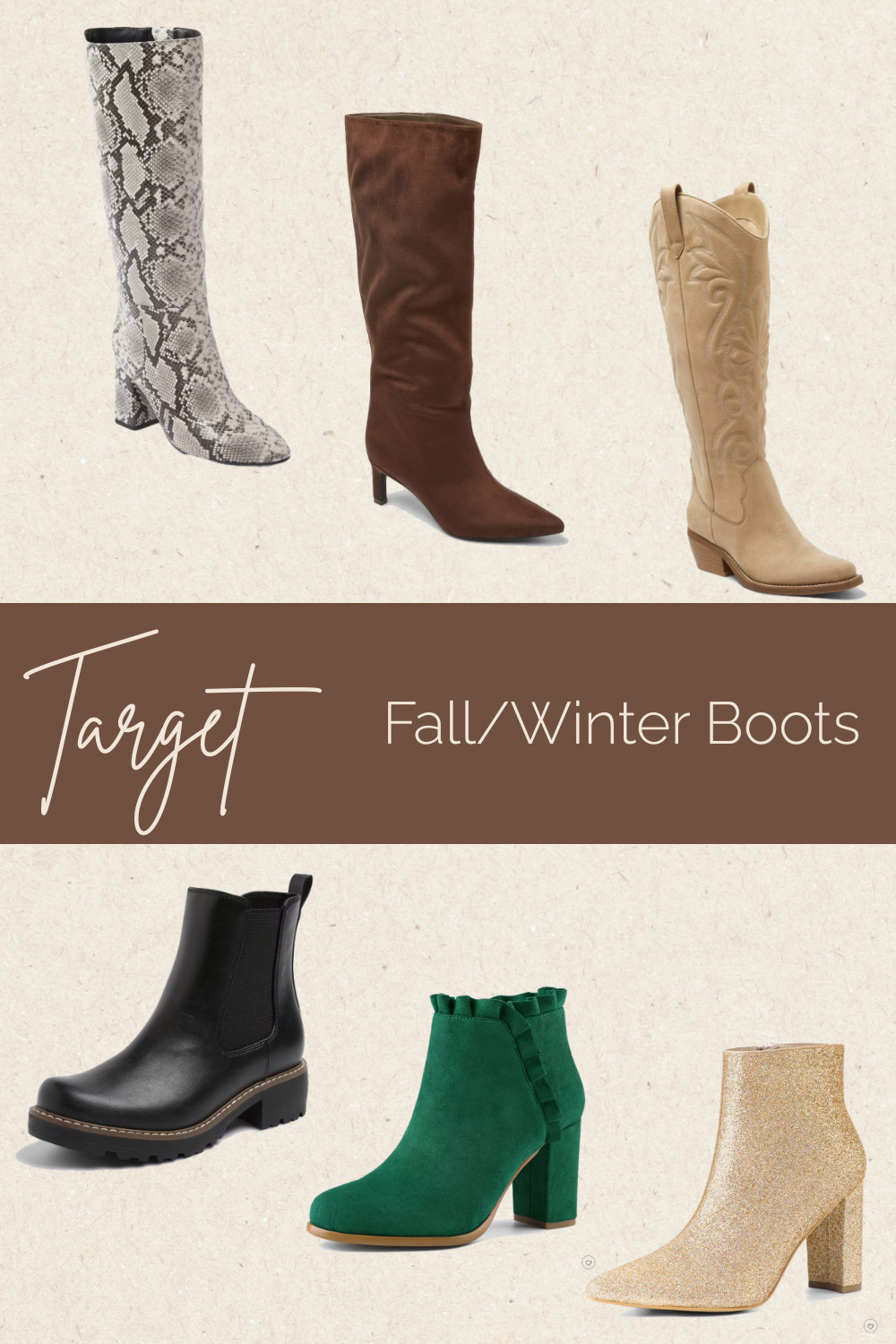 Fall to winter boots from Target. From emerald green booties, glitter booties, rain boots, tall western boots, snakeskin boots.

#boots #kneehigh #midcalf #booties #glitter #snakeskin 

 #LTKSeasonal #LTKWorkwear #LTKShoeCrush