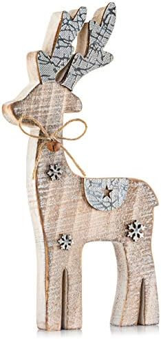 Zilo Novelties Reindeer Decor | Farmhouse Holiday Display Set for Mantle, Centerpiece or Table (Larg | Amazon (US)