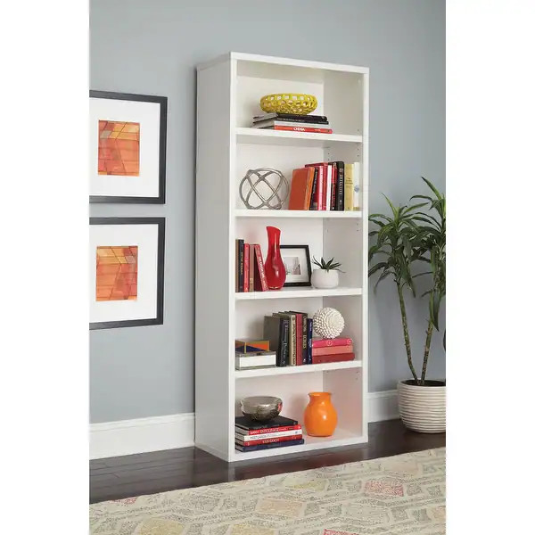 ClosetMaid Premium White 5-shelf Adjustable Bookcase - On Sale - Overstock - 13681426 | Bed Bath & Beyond