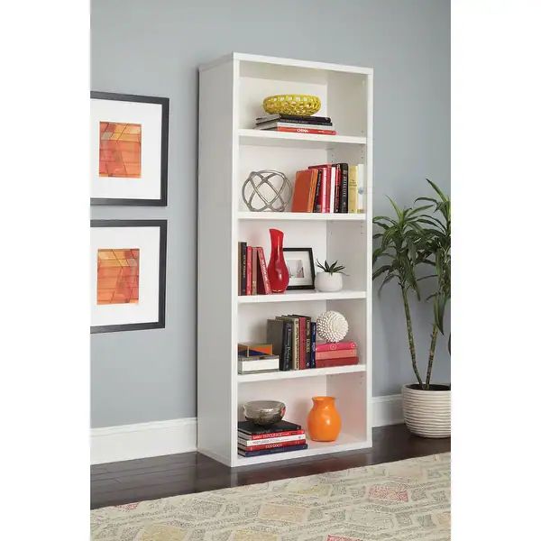 ClosetMaid Premium White 5-shelf Adjustable Bookcase - On Sale - Overstock - 13681426 | Bed Bath & Beyond