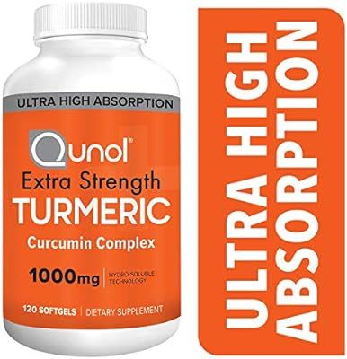 Turmeric Curcumin Softgels, Qunol with Ultra High Absorption 1000mg, Joint Support, Dietary Suppl... | Amazon (US)