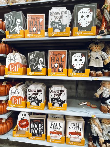 affordable Walmart fall + Halloween decor signs!! love these and you can’t beat the price!!!🎃🍁🍂

| home decor | seasonal decor | fall decor | Halloween decor | inexpensive decor 

#LTKhome #LTKunder50 #LTKSeasonal