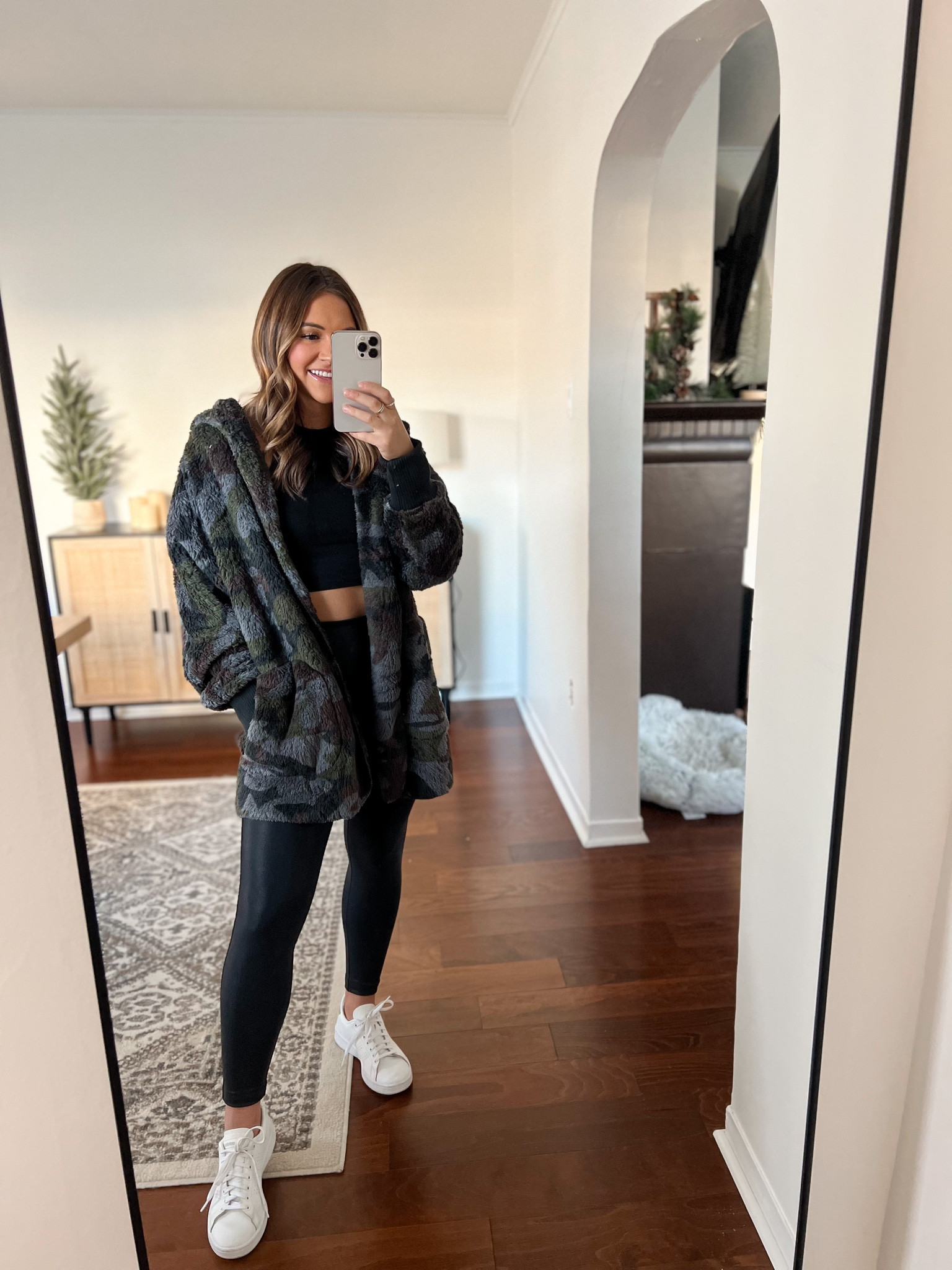 Vici dolls outfit 

Wearing small in cardigan 
Wearing small petite in spanx leggings 

#LTKstyletip #LTKsalealert #LTKCyberweek