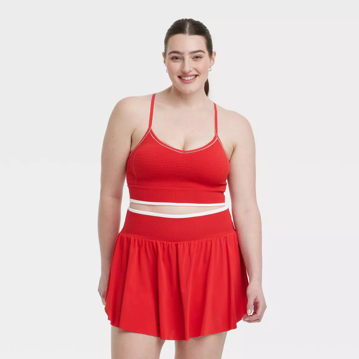 Women's Seamless Light Support Tipped Longline Sports Bra - All In Motion™ | Target