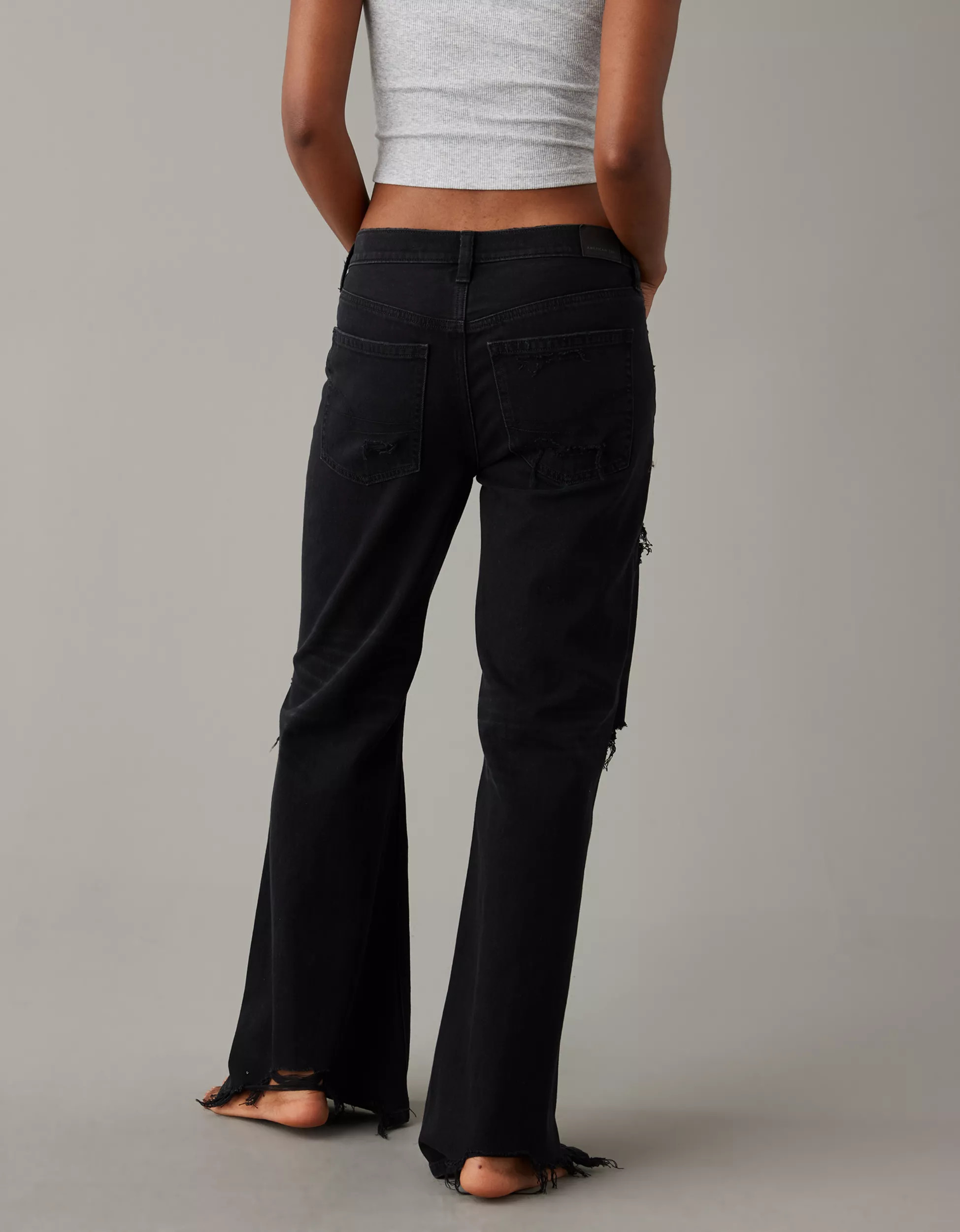 AE Ripped Low-Rise Baggy Flare Jean | American Eagle Outfitters (US & CA)