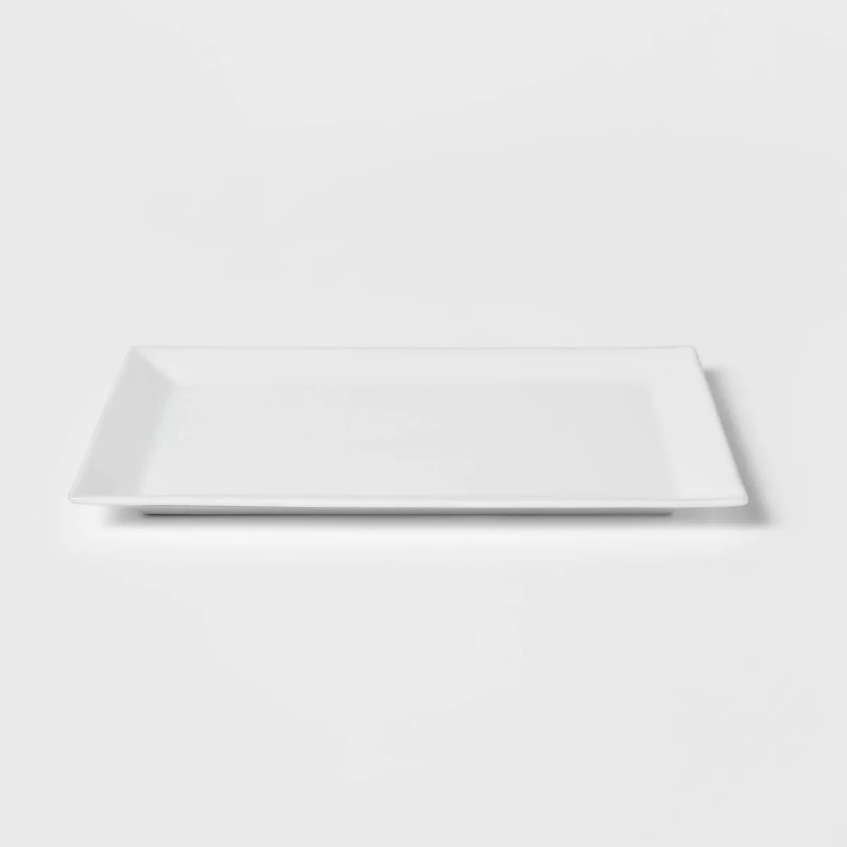 16" x 10" Porcelain Rectangular Rimmed Serving Platter White - Threshold™ | Target