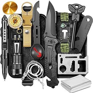 Gifts for Men Him Dad, Survival Kits and Equipment 14 Pcs, Christmas Stocking Stuffers, Anniversa... | Amazon (US)