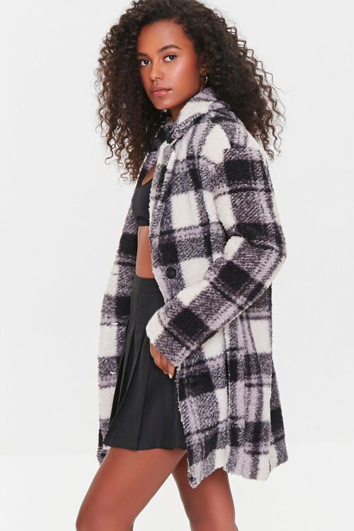 Faux Shearling Plaid Coat | Forever 21 (US)