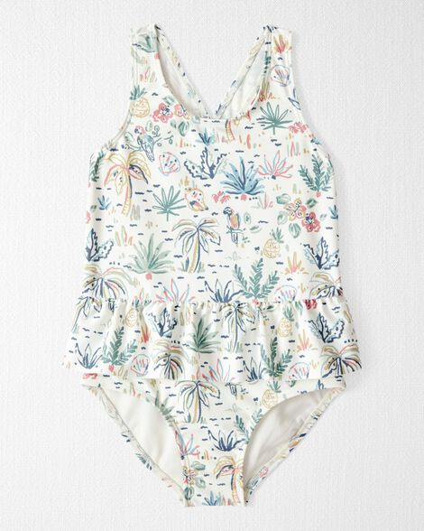 Toddler Girl Recycled Swimsuit in Tropical Paradise - Little Planet | Carter's | Carter's Inc