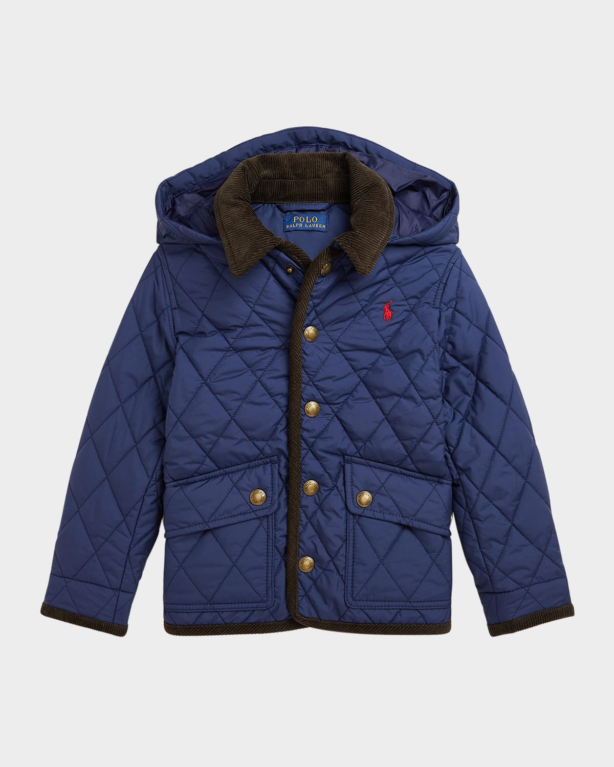 Boy's Matte Quilted Collared Jacket, Size 2-7 | Neiman Marcus