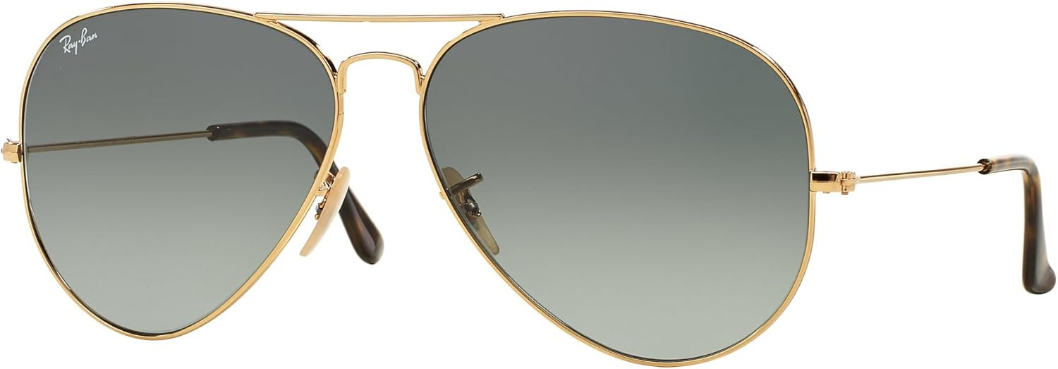 Ray-Ban RB3025 Metal Aviator Sunglasses For Men For Women + BUNDLE with Designer iWear Eyewear Ca... | Amazon (US)