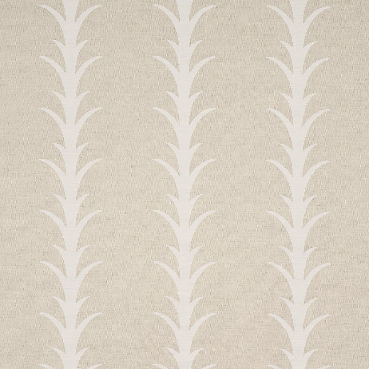 Schumacher Acanthus Stripe Natural Fabric | DecoratorsBest | DecoratorsBest