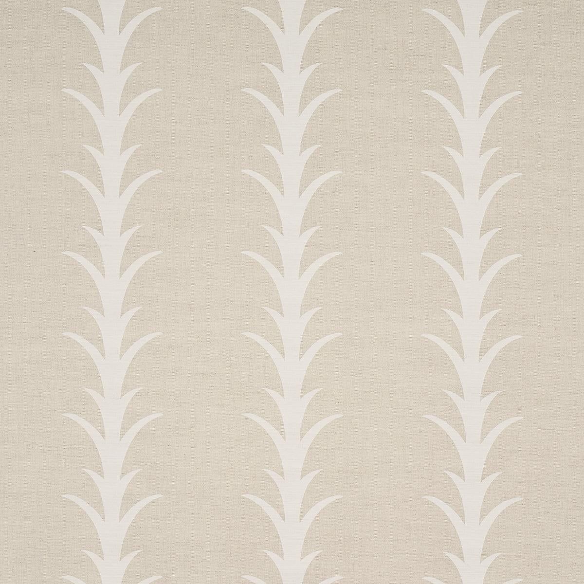 Schumacher Acanthus Stripe Natural Fabric | DecoratorsBest | DecoratorsBest
