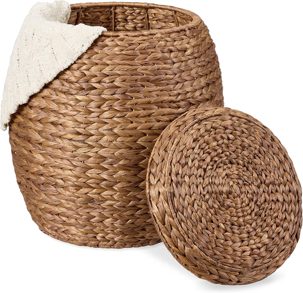 Best Choice Products Multipurpose Hyacinth Storage Basket, Plant Décor, Handwoven Organizer Tote... | Amazon (US)