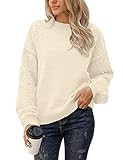 Blooming Jelly Women's Chunky Sweater Crewneck Sweatshirt Knit Lantern Sleeve Oversized Pullover ... | Amazon (US)
