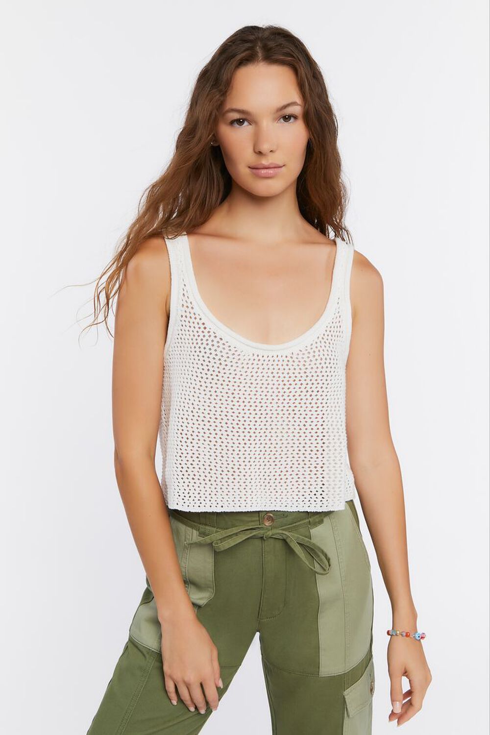 Sheer Crochet Tank Top | Forever 21 (US)