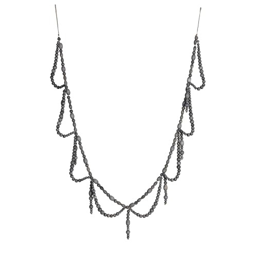 Creative Co-Op Paulownia Wood Bead Swag Garland, Stained Finish | Amazon (US)