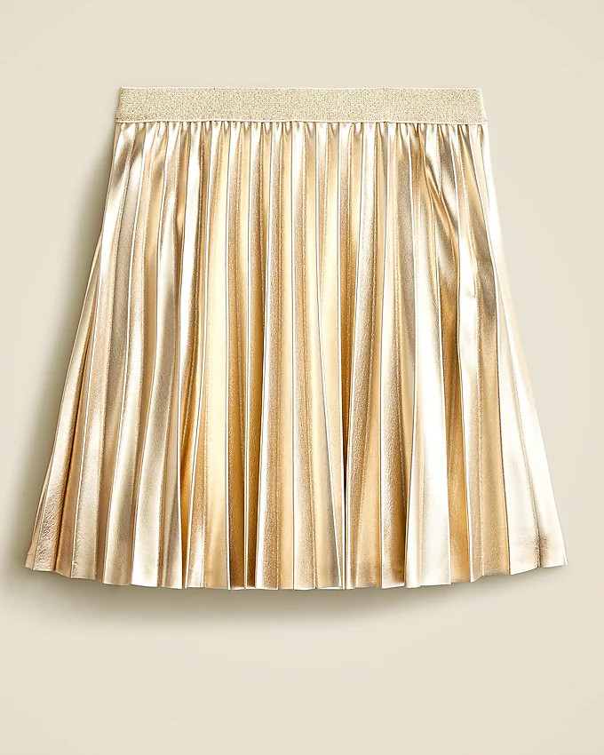 Girls' pleated metallic skirt | J. Crew US