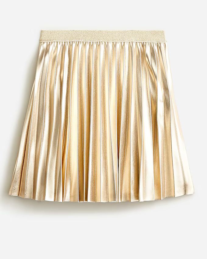 Girls' pleated metallic skirt | J.Crew US