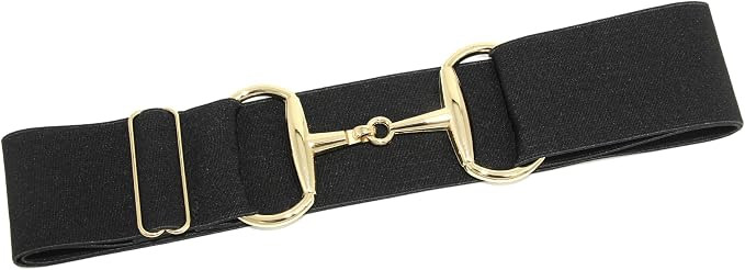Equestrian Belt Bit Buckle, Equine Horsebit Stretchable, Womens/Mens Elastic Horseback Belt for R... | Amazon (US)