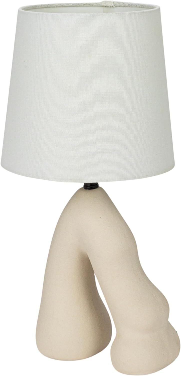 Bloomingville Ceramic Table Lamp with Volcano Finish, White | Amazon (US)