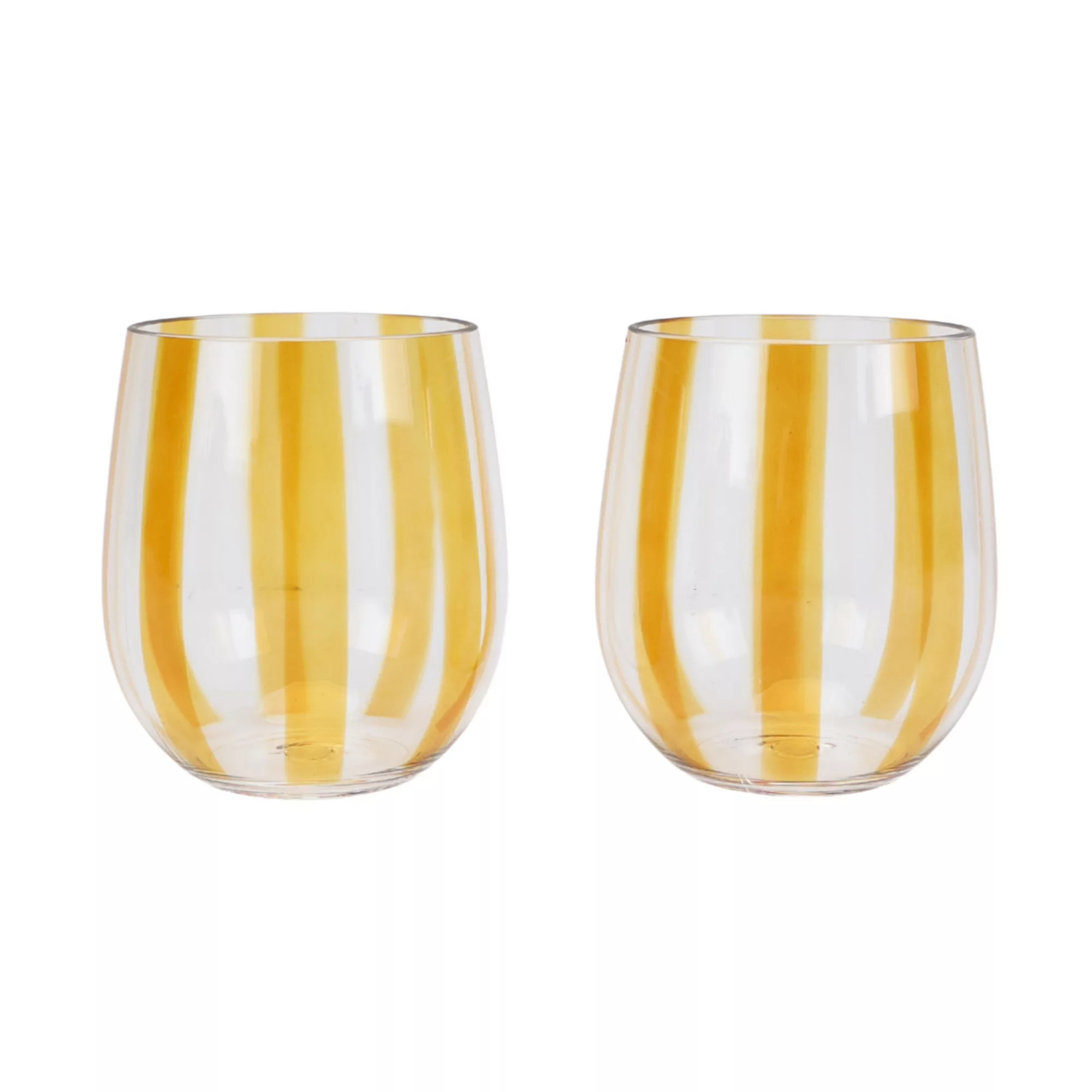 Celebrate Together™ Summer 2-pc. Striped Stemless Wine Glass Set | Kohl's