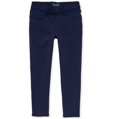 The Children's Place Girls Uniform Ponte Knit Pull On Jeggings Blue 16P | Target