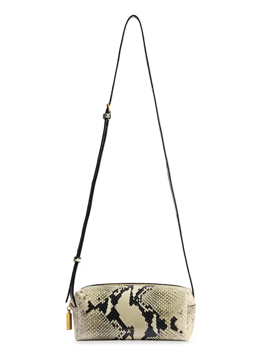 Khaite Mini Kye Snake-Print Leather Crossbody Bag | Saks Fifth Avenue | Saks Fifth Avenue