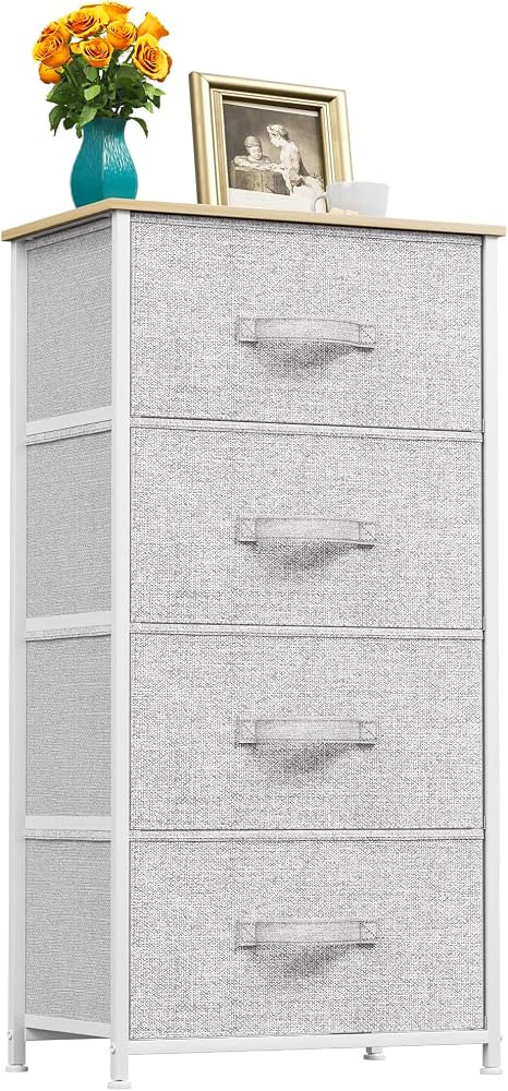YITAHOME Dresser with 4 Drawers - Fabric Storage Tower, Organizer Unit for Bedroom, Living Room, ... | Amazon (US)