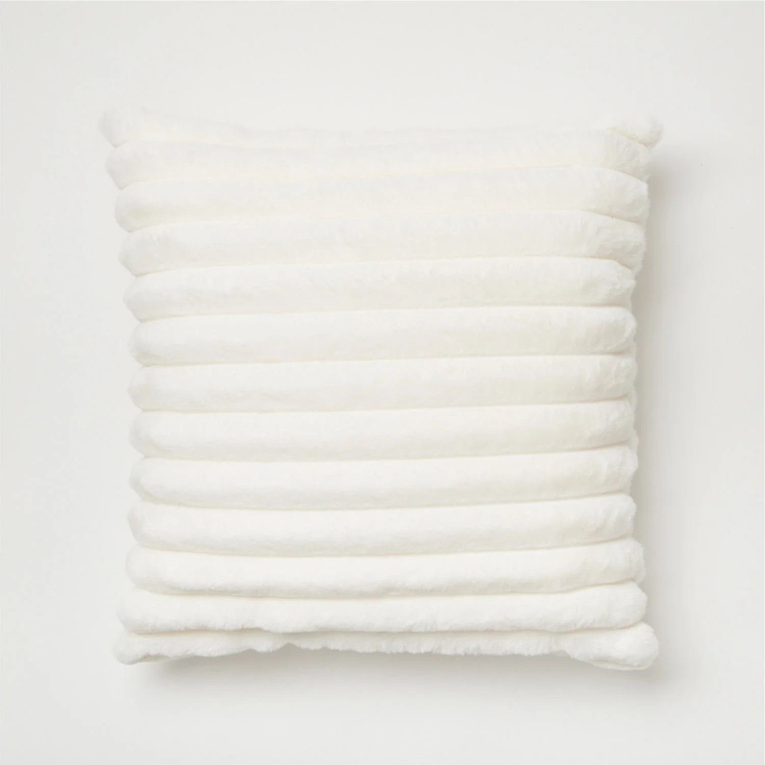 Jamie Plush Ribbed Square Pillow | Dorm Essentials - White - Dormify | Dormify