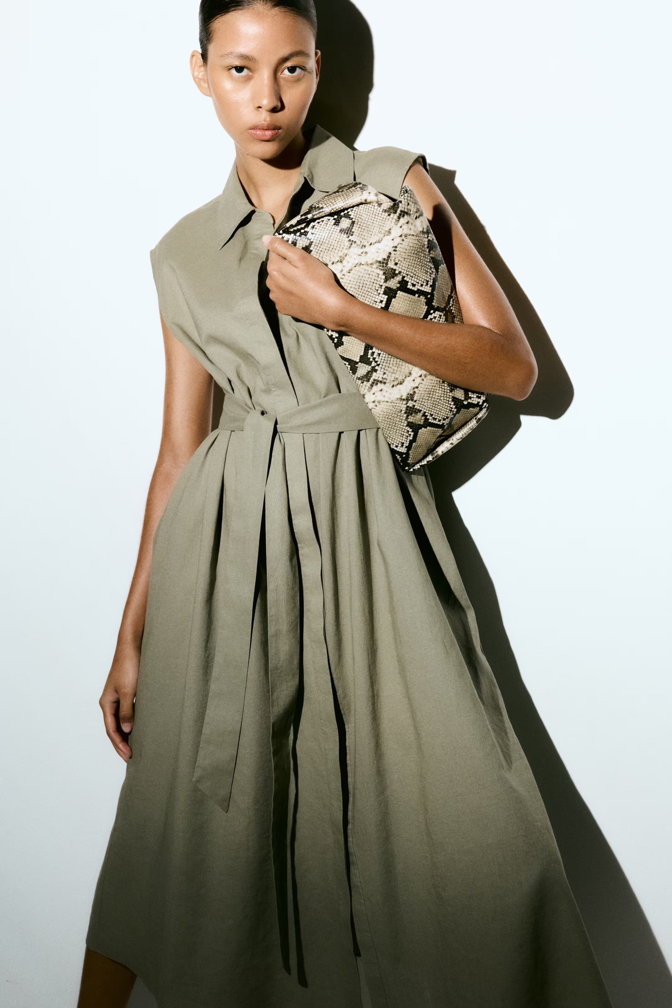 Linen-Blend Shirt Dress | H&M (US + CA)