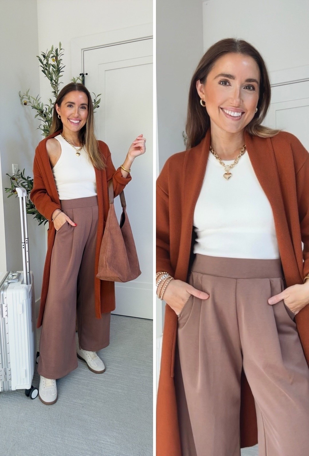 Amazon Fall Travel Look- chic & comfy. This cardigan is soo soft and cozy! Color Caramel size S. I’m 5’3”
Pants come in length options! 

Fall outfit, boots, sneakers, casual outfit 

#LTKTravel #LTKSeasonal