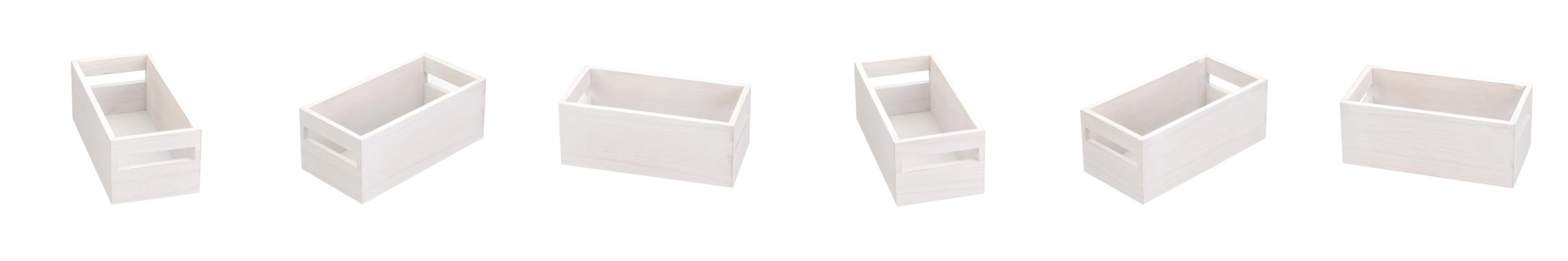iDesign Renewable Paulownia Wood Collection Storage Bin with Handles, 10" x 5" x 4", White Wash | Amazon (US)