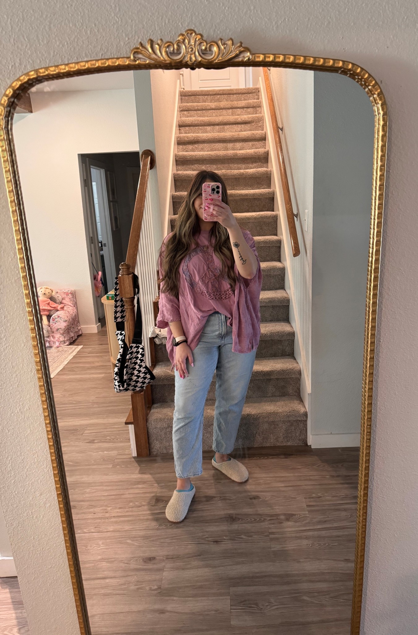 These mom jeans are EVERYTHING. & on sale! They suck you in all the right places, and not too baggy around the thigh/knees. I always run into that problem with straight leg jeans. Very flattering for my curvy girls!

Shirt also on sale!

ALSO- these shoes have saved my life around the house for my plantar fasciitis!! So comfy!


#LTKSaleAlert #LTKMidsize #LTKmomlife