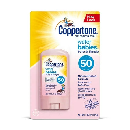 Coppertone Pure and Simple Baby Sunscreen Stick SPF 50 0.49 oz | Walmart (US)