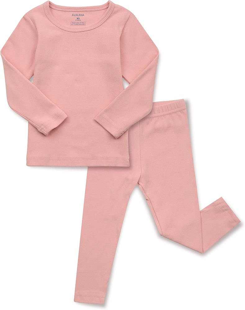 AVAUMA Baby Boys Girls Pajama Set Kids Toddler Snug fit Basic Cotton Sleepwear pjs for Daily | Amazon (US)