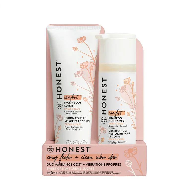 The Honest Company Baby Shampoo + Lotion Set, Sweet Cream, Comfort, 18.5 fl. oz. | Walmart (US)