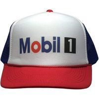 Mobil 1 Trucker Hat | Vintage Adjustable Foam Red Blue Snapback Man Trendy Mesh | Etsy (US)